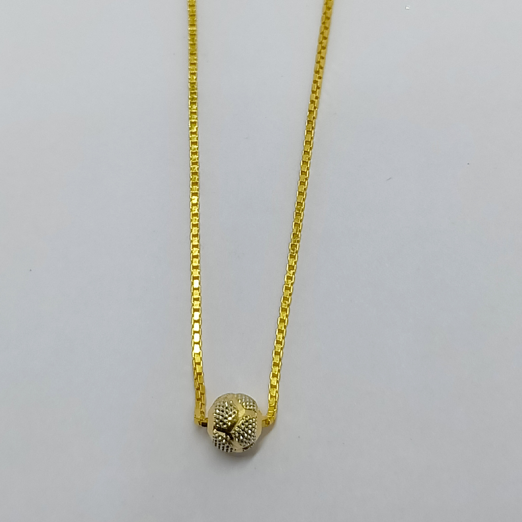 22crt Single Ball Gold Chain - Image 2