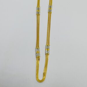 916 gold double pipe ladies chain