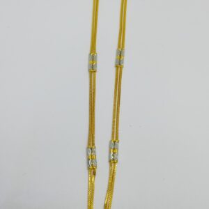 916 gold double pipe ladies chain