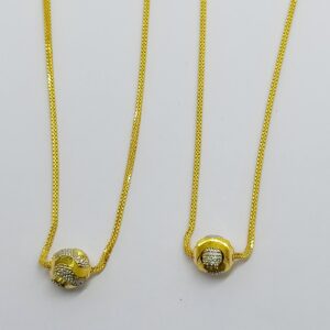 916 gold fancy single ball chain