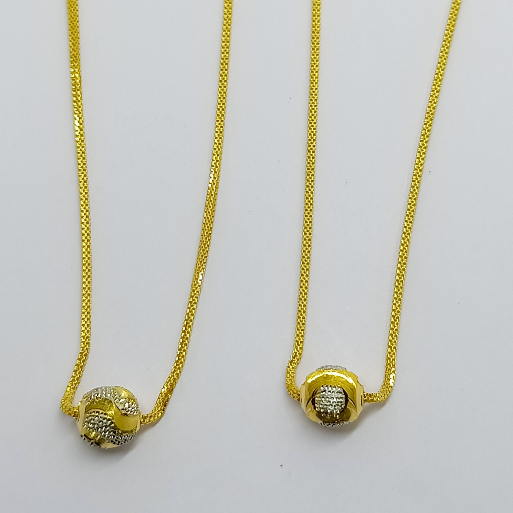 916 gold fancy single ball chain - Image 2