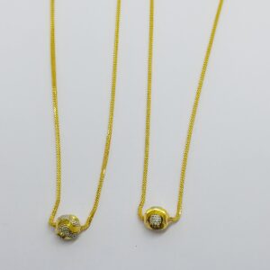 916 gold fancy single ball chain