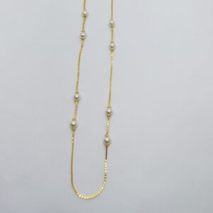 916 Gold Fancy Gold Pearl Chain