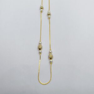 916 Gold Ladies Fancy Moti Chain