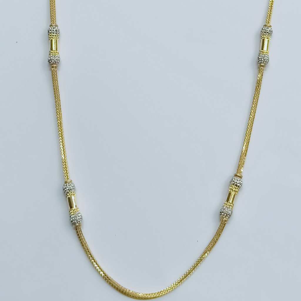 916 Gold Ladies Pipe Chain - Image 2