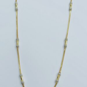 916 Gold Ladies Pipe Chain
