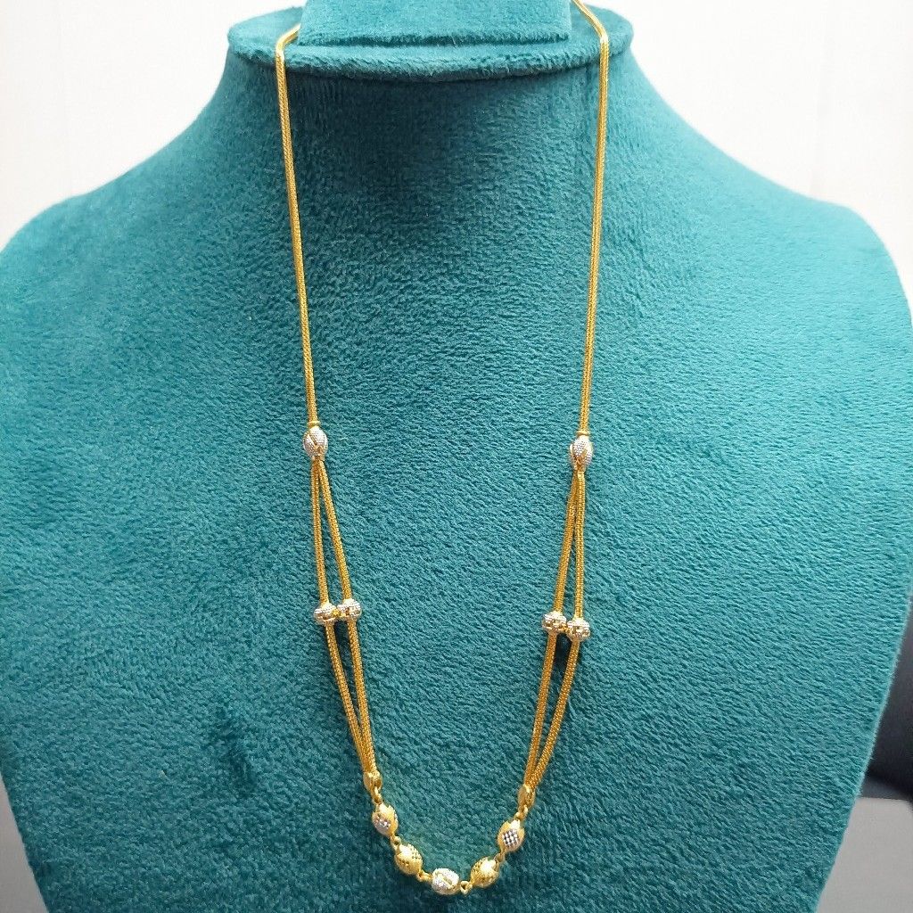 22crt Gold Fancy Stone Chain