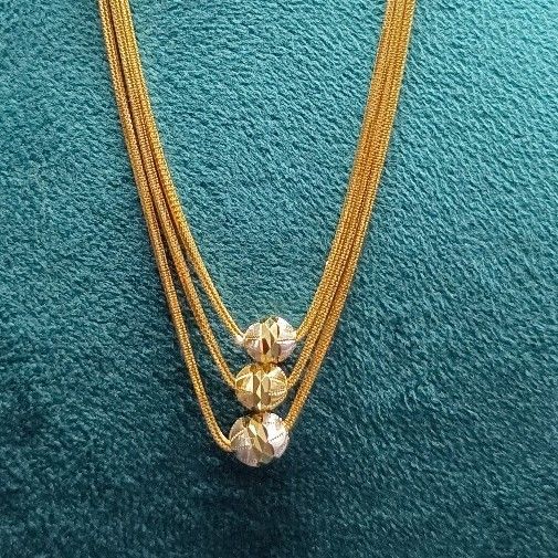 22crt Gold 3 Layer Fancy Chain - Image 2