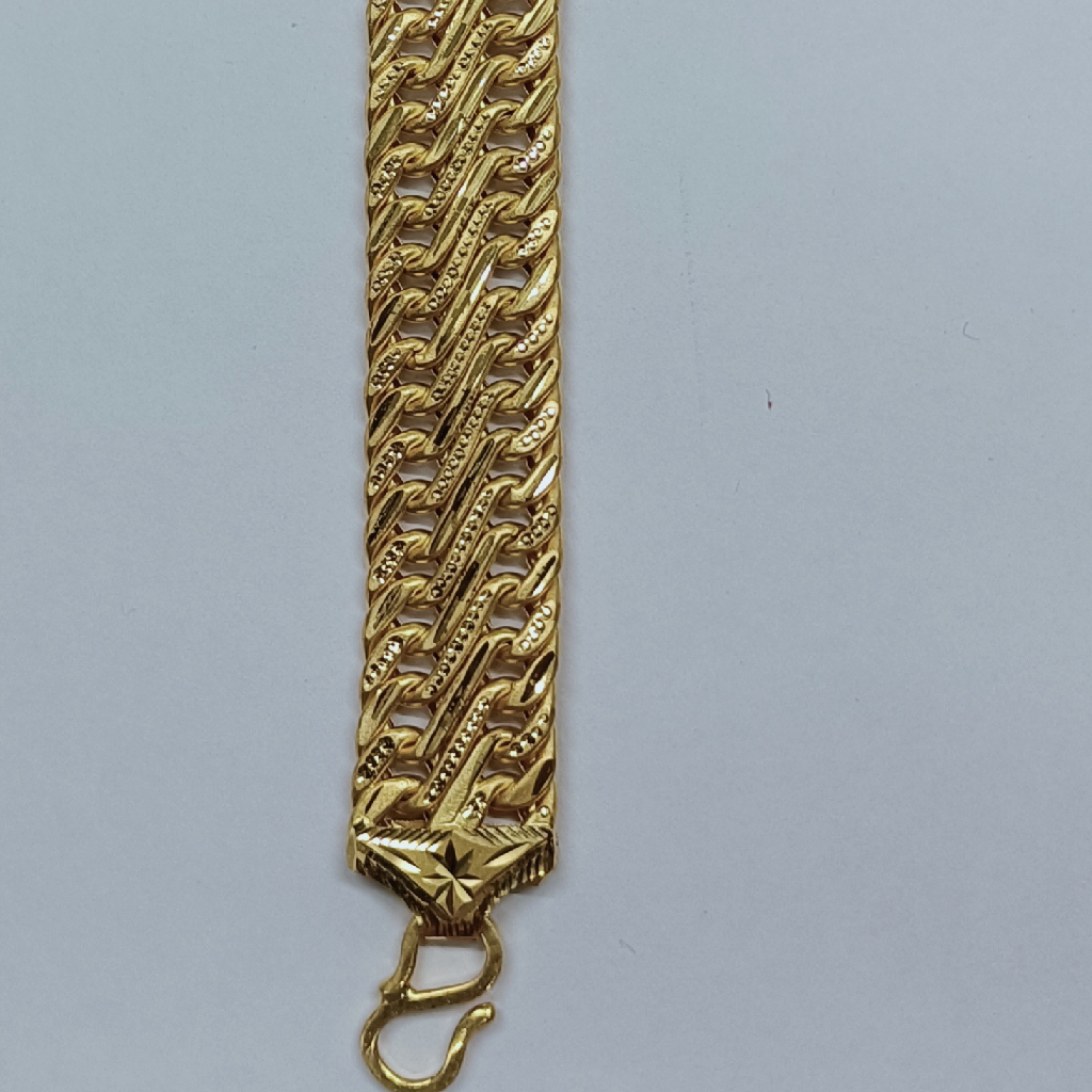 916 Gold Gents Bracelet Brg3080 - Image 2