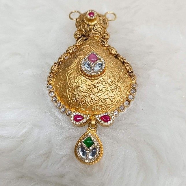 916 Gold Antique Mangalsutra Pendants - Image 2