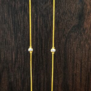 22 carat gold light weight ladies chain 5gm