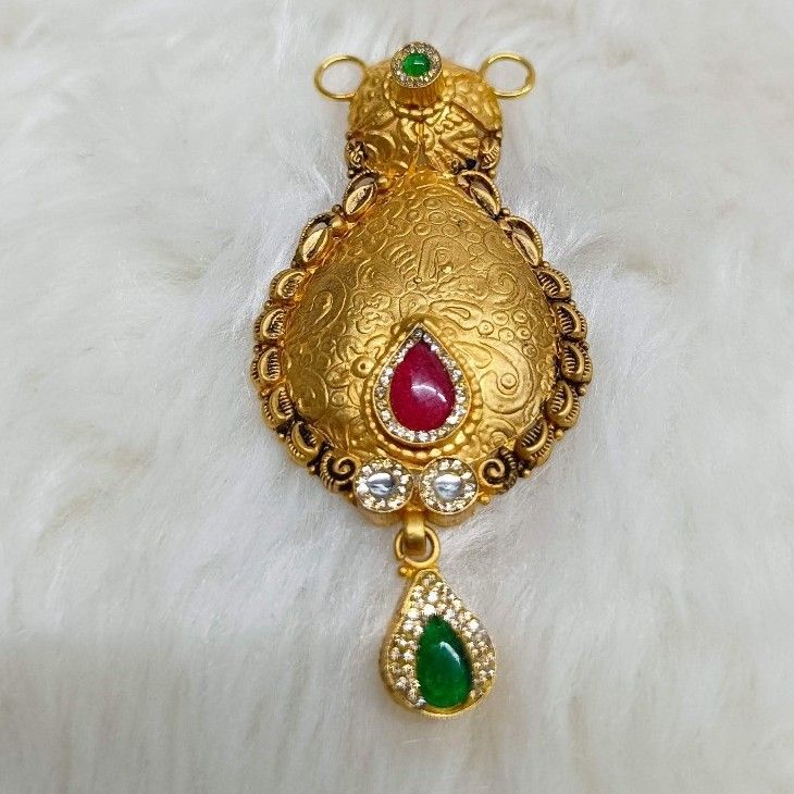 916 Gold Antique Mangalsutra Pendants - Image 2