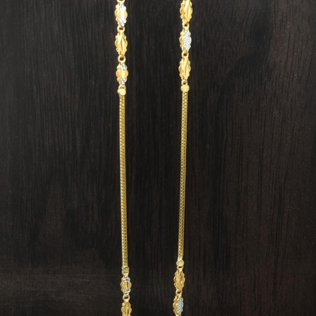916 gold fancy rhodium chain