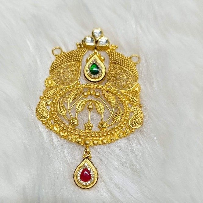916 gold antique mangalsutra pendants - Image 2