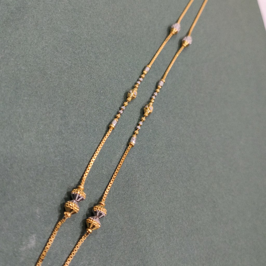 22k 916 gold fancy lightweight chain - Image 4
