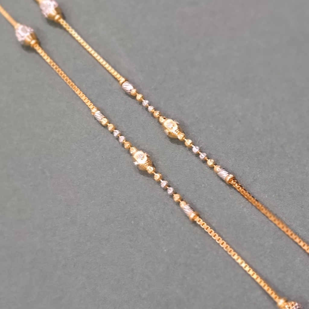 22k 916 gold fancy lightweight chain - Image 3
