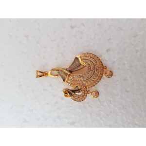 22KT Gold Colourful Design CZ Pendant