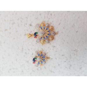 22KT Gold Colourful Design CZ Pendant
