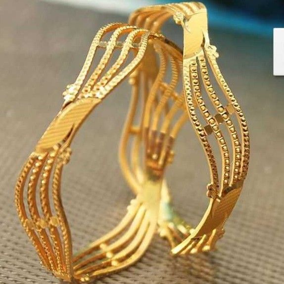 916 Gold Fancy CNC Bangles