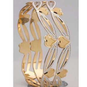 916 Gold CNC Rodium Ladies Bangle