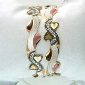 Designer Gold Meenakari Bangles