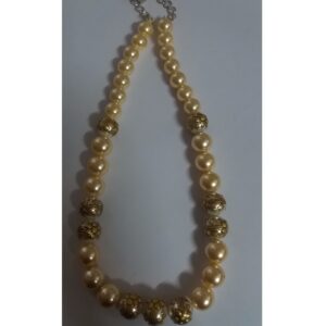 gold work pearl necklace set