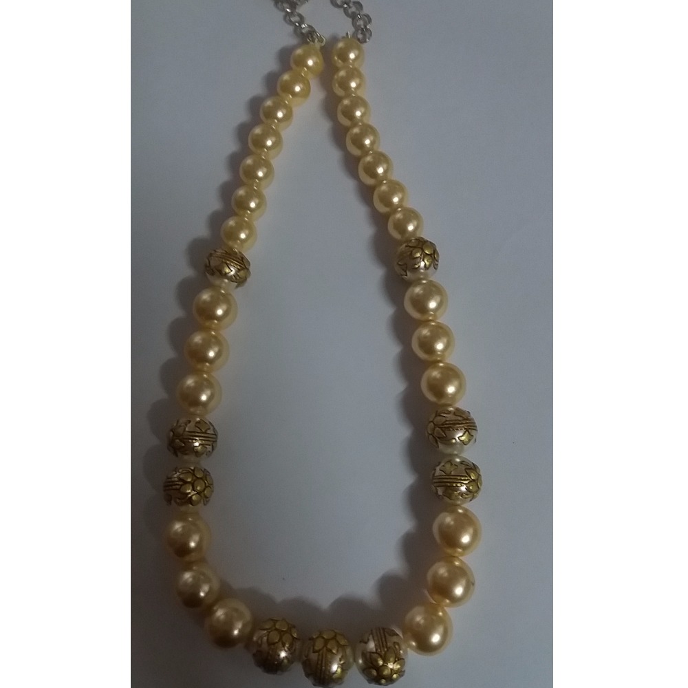 gold work pearl necklace set - Image 4