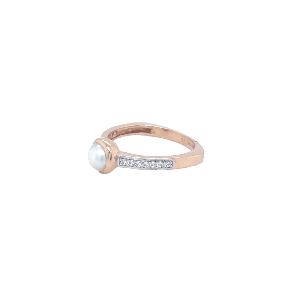 Nature inspired textured gold ring