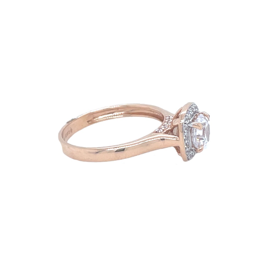 Charming yellow gold droplet finger ring