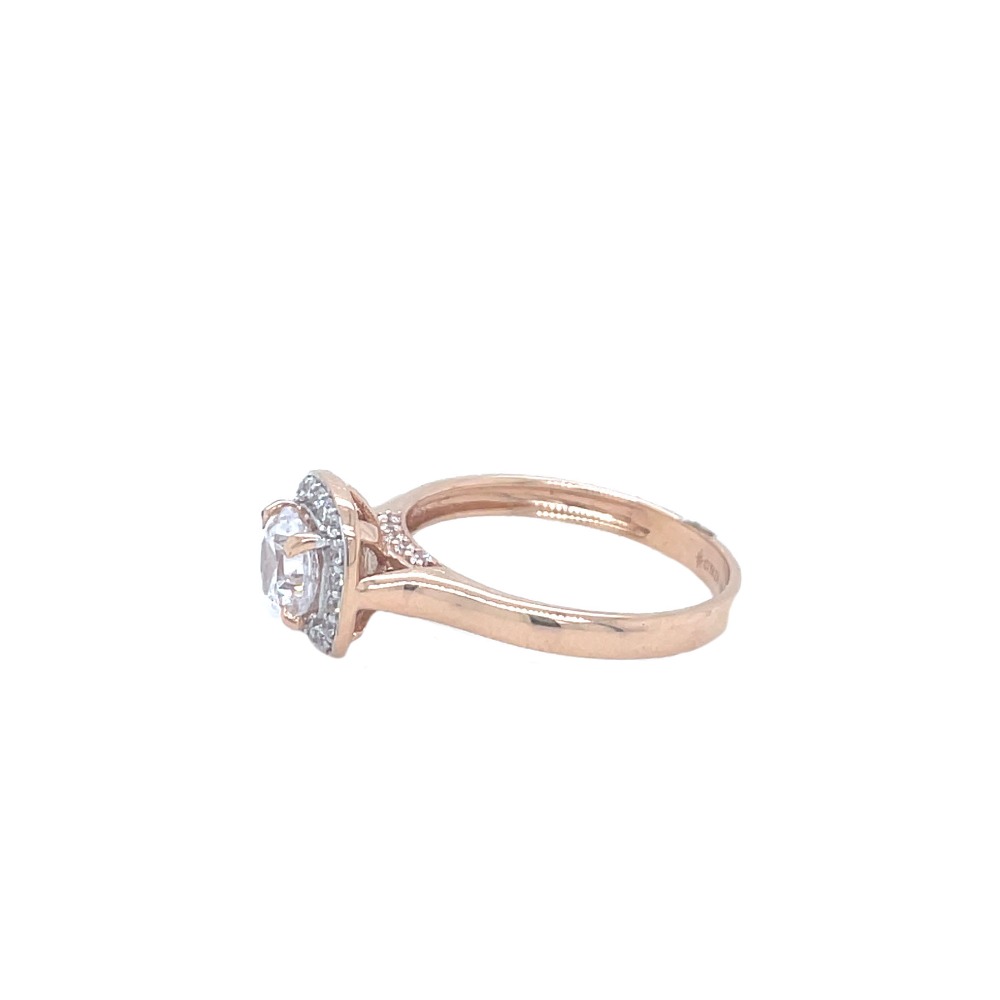 Charming yellow gold droplet finger ring