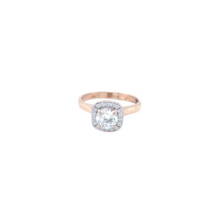 Charming yellow gold droplet finger ring