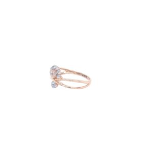 Abstract yellow gold globule finger ring