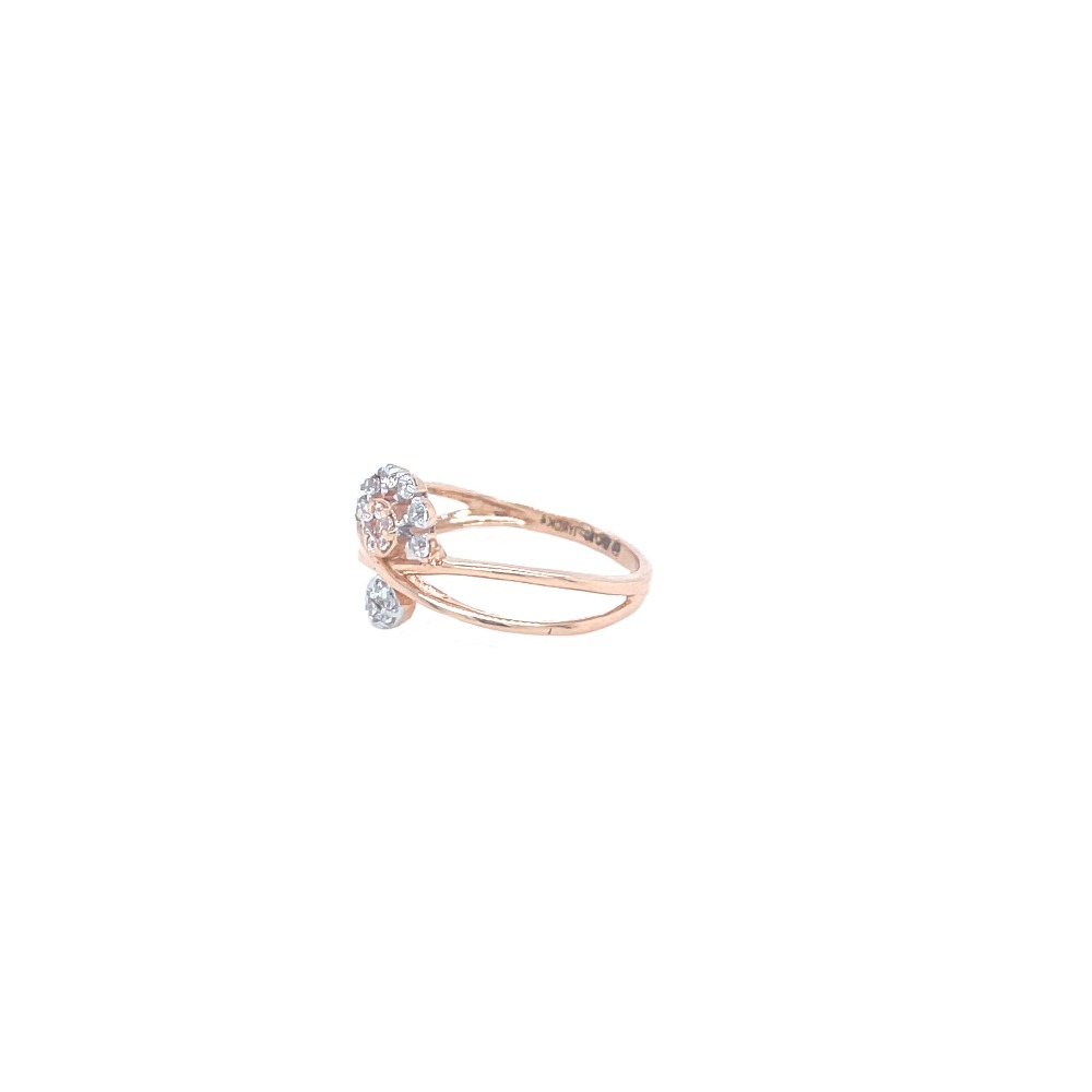 Abstract yellow gold globule finger ring