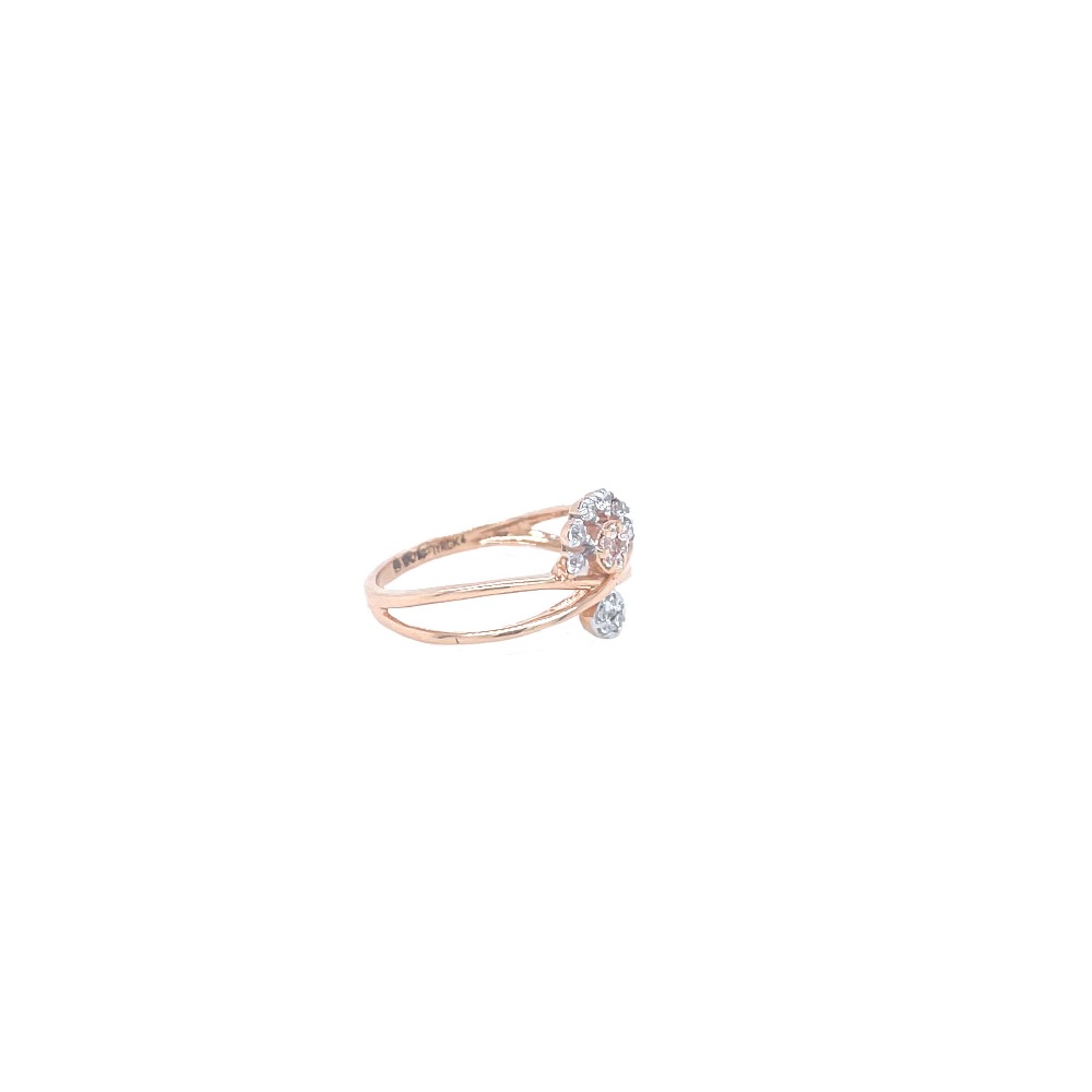 Abstract yellow gold globule finger ring