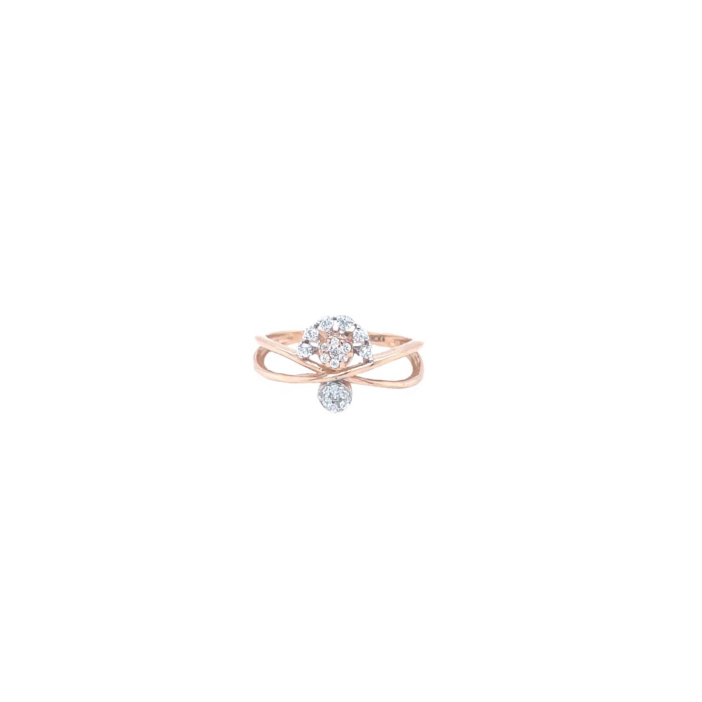 Abstract yellow gold globule finger ring