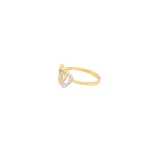 Heart net gold ring
