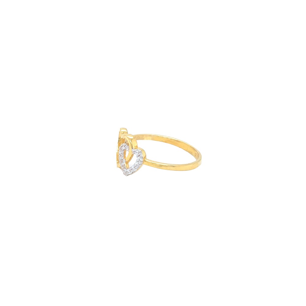 Heart net gold ring
