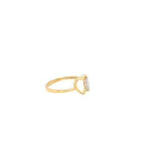 Heart net gold ring