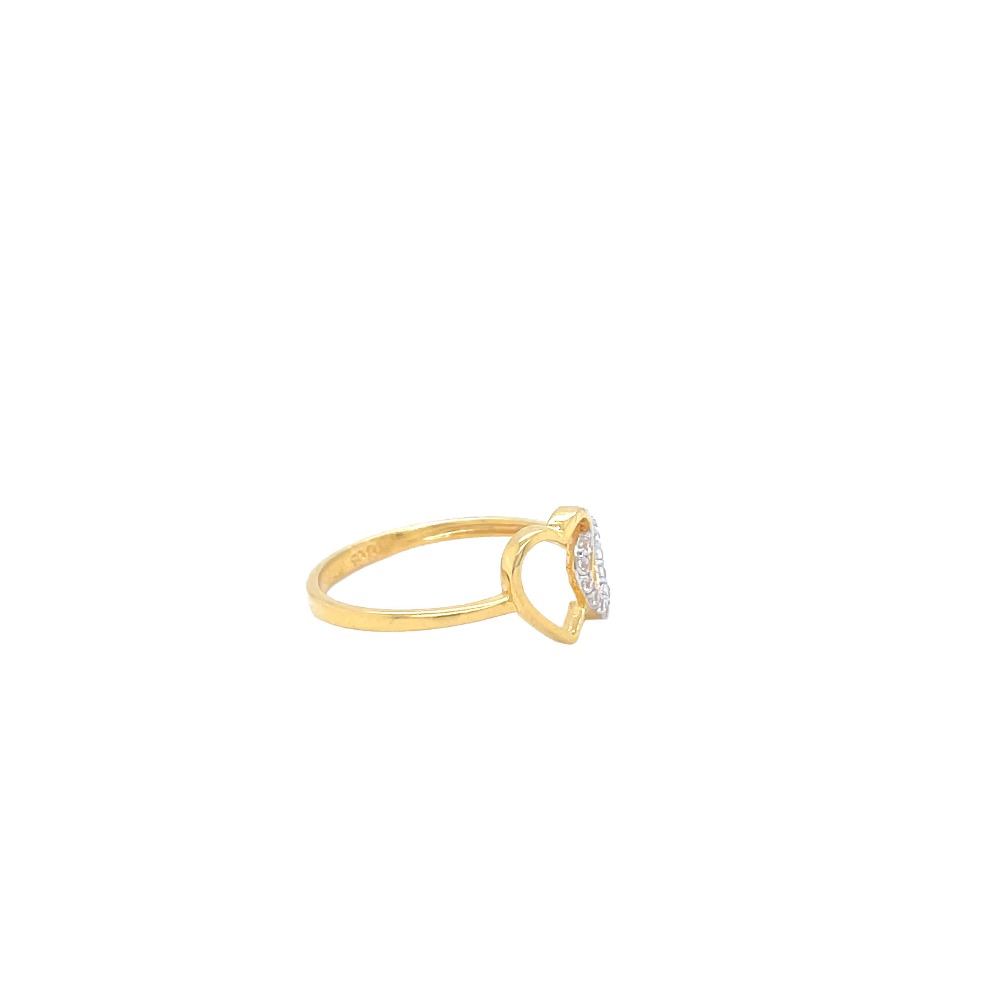 Heart net gold ring