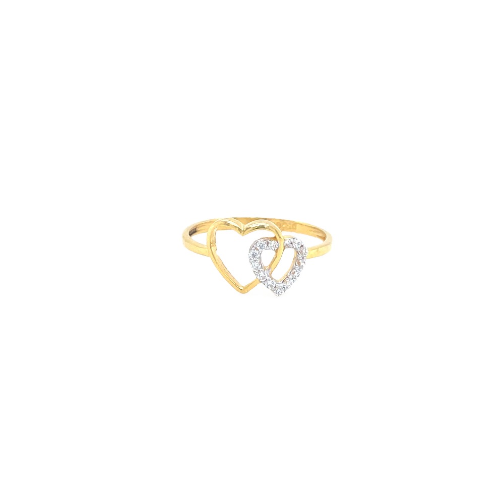 Heart net gold ring