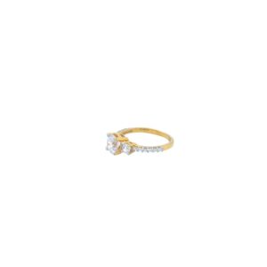 Elegant couple plain band ring in gold