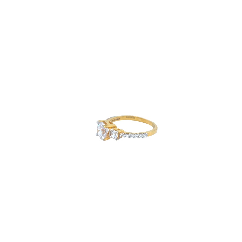 Elegant couple plain band ring in gold