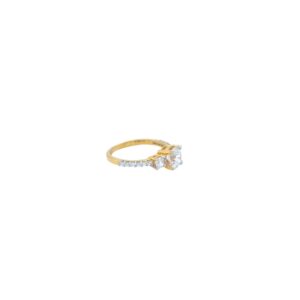 Elegant couple plain band ring in gold