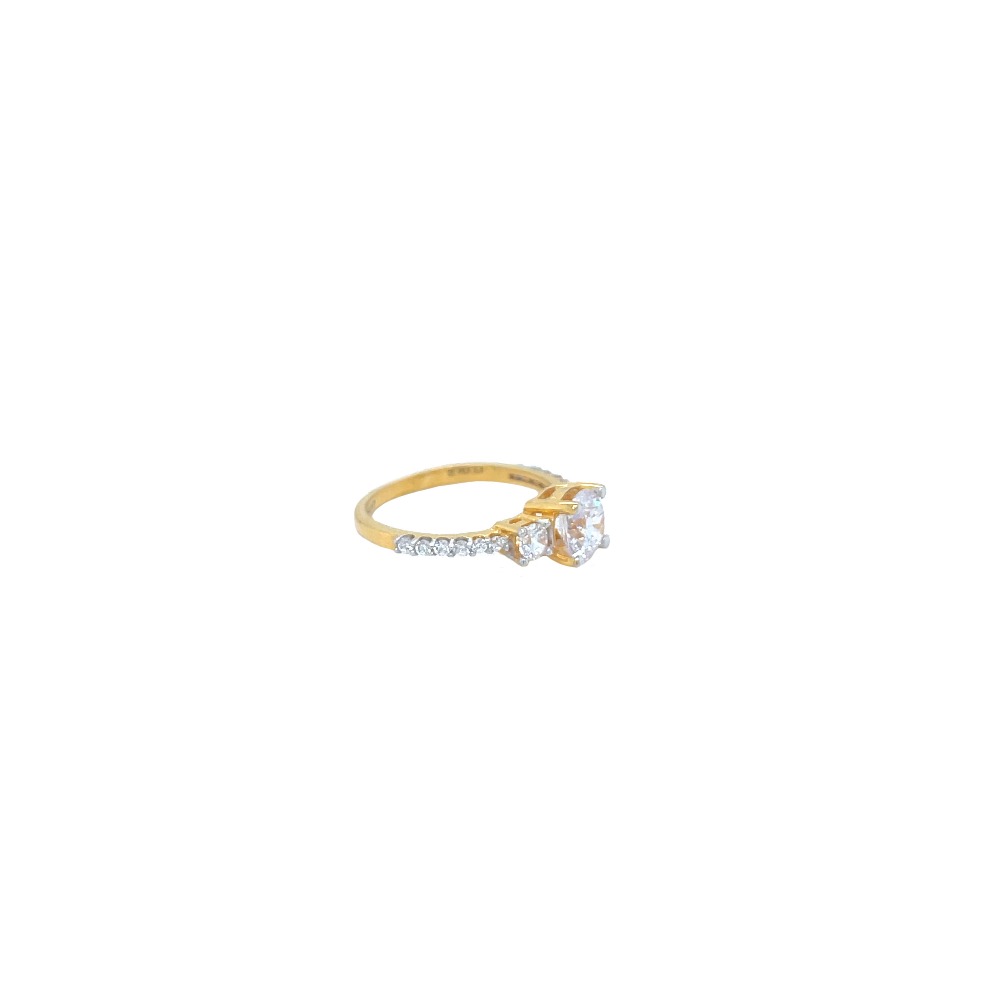 Elegant couple plain band ring in gold