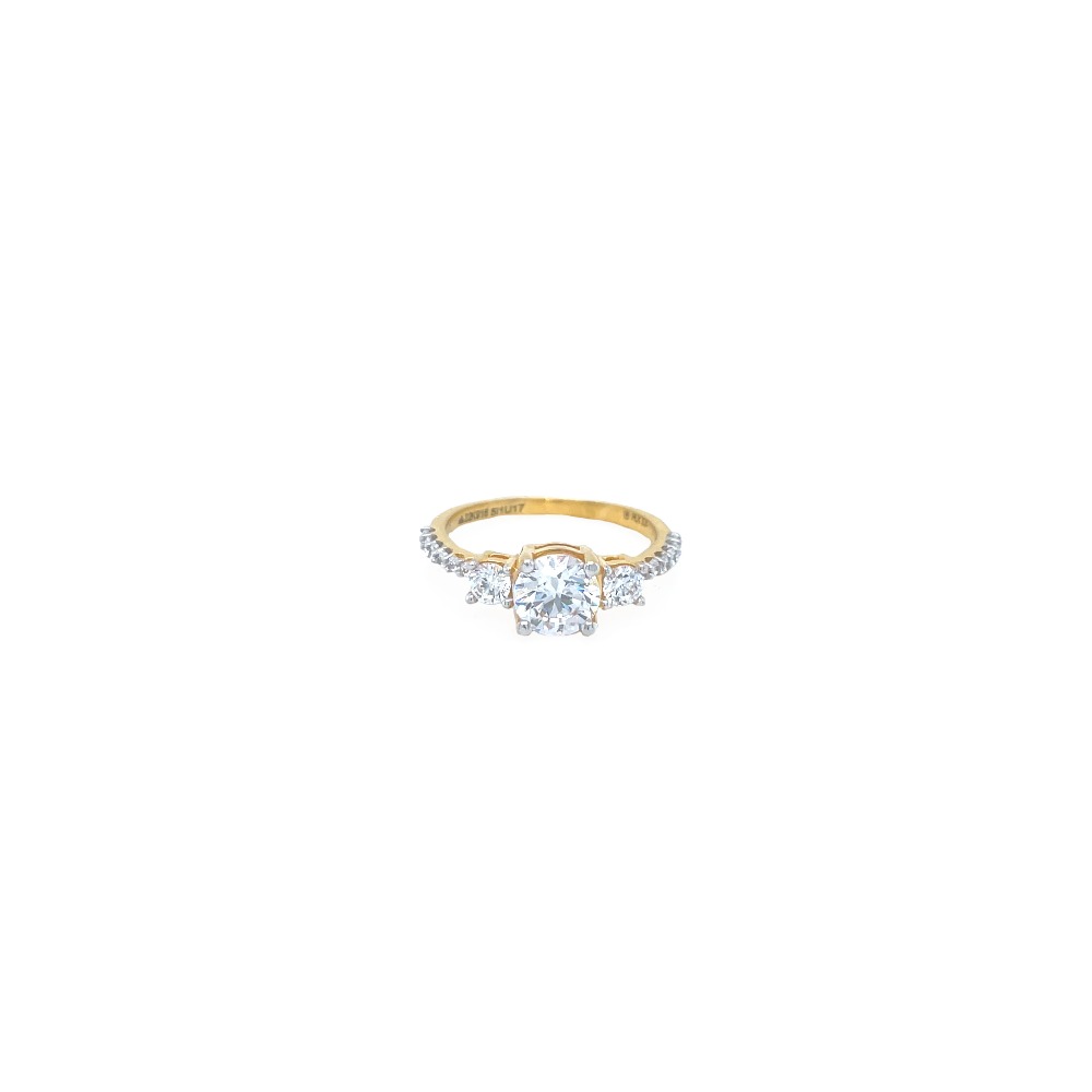 Elegant couple plain band ring in gold