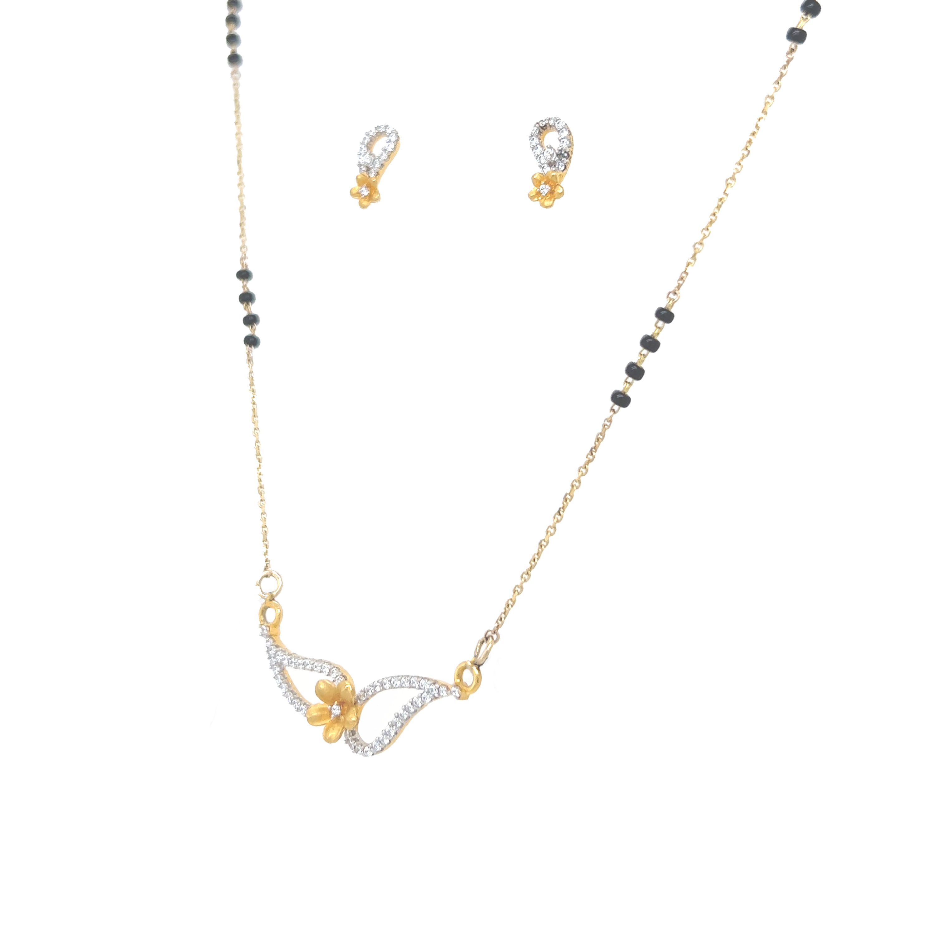 Charming Floral Gold Mangalsutra
