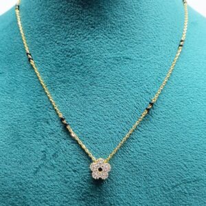 22k gold light weight cz mangalsutra