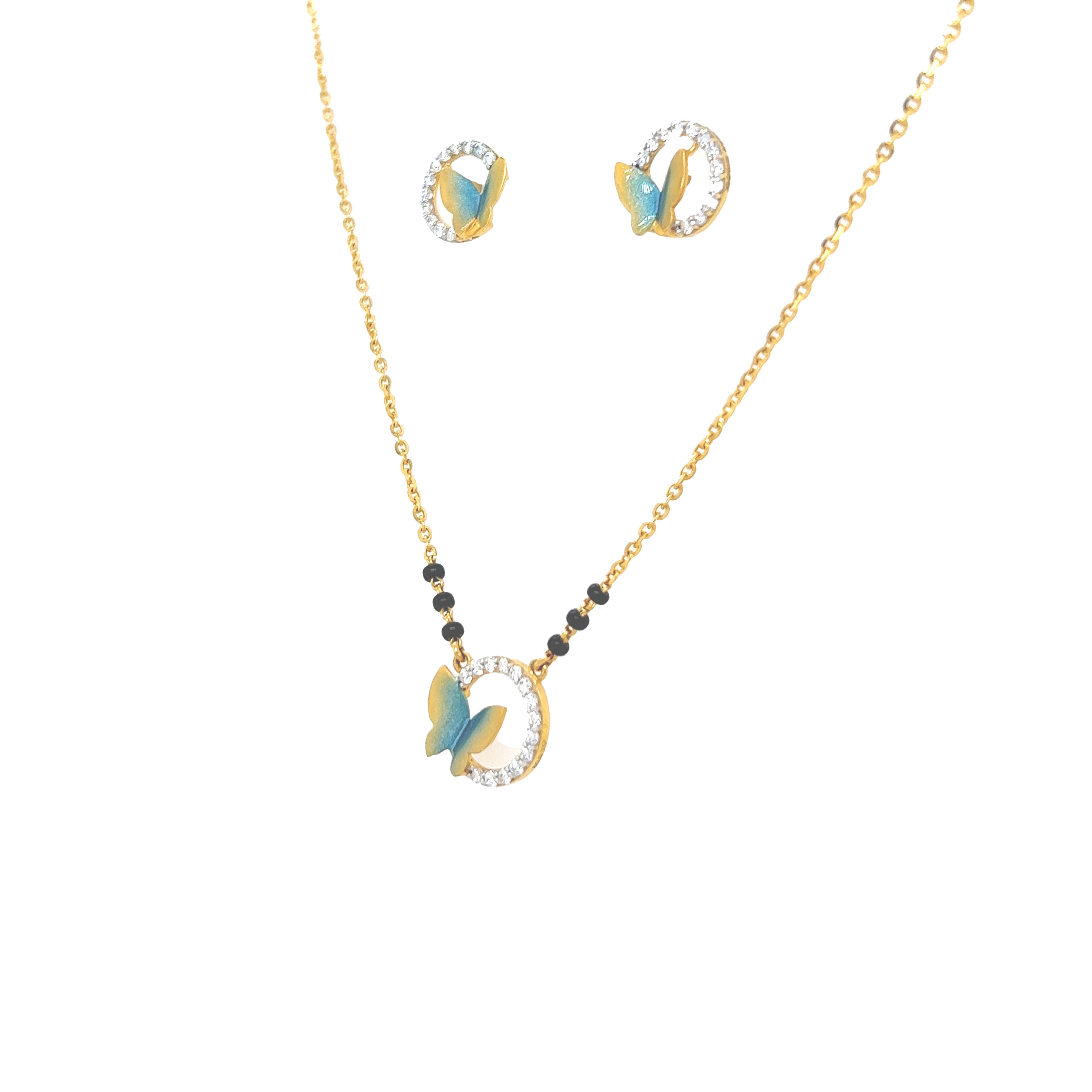 Eelegant Butterfly Gold Mangalsutra
