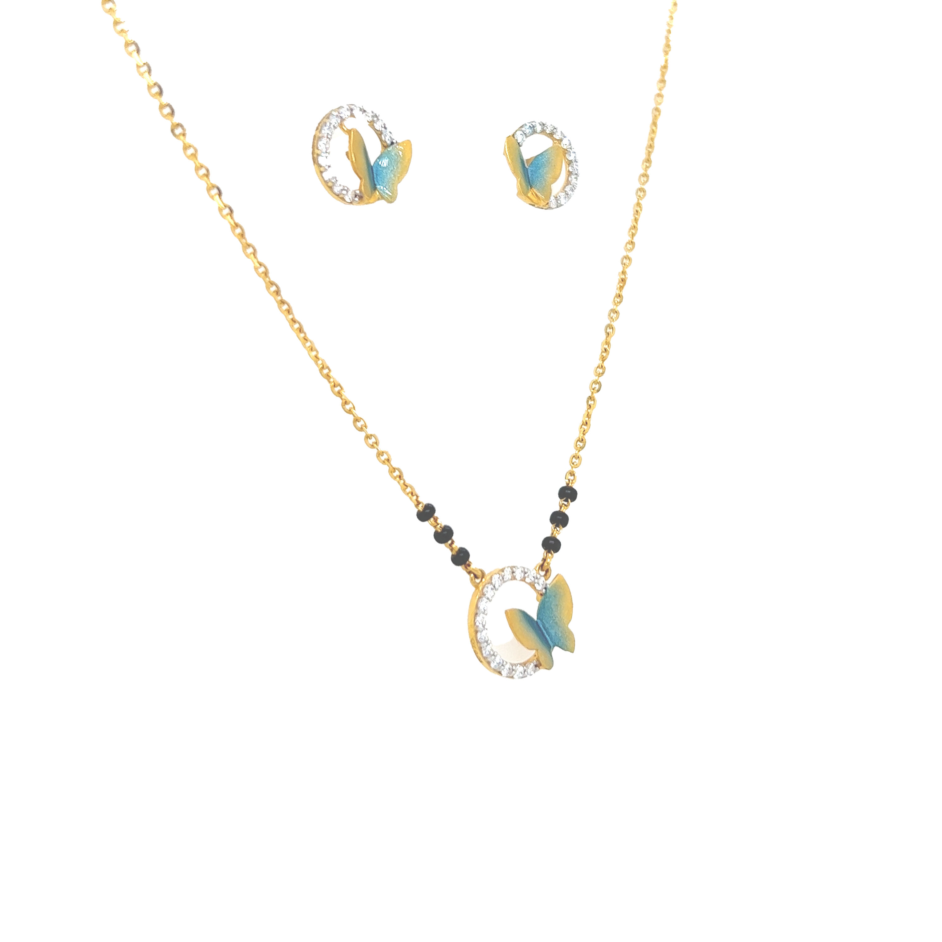 Eelegant Butterfly Gold Mangalsutra