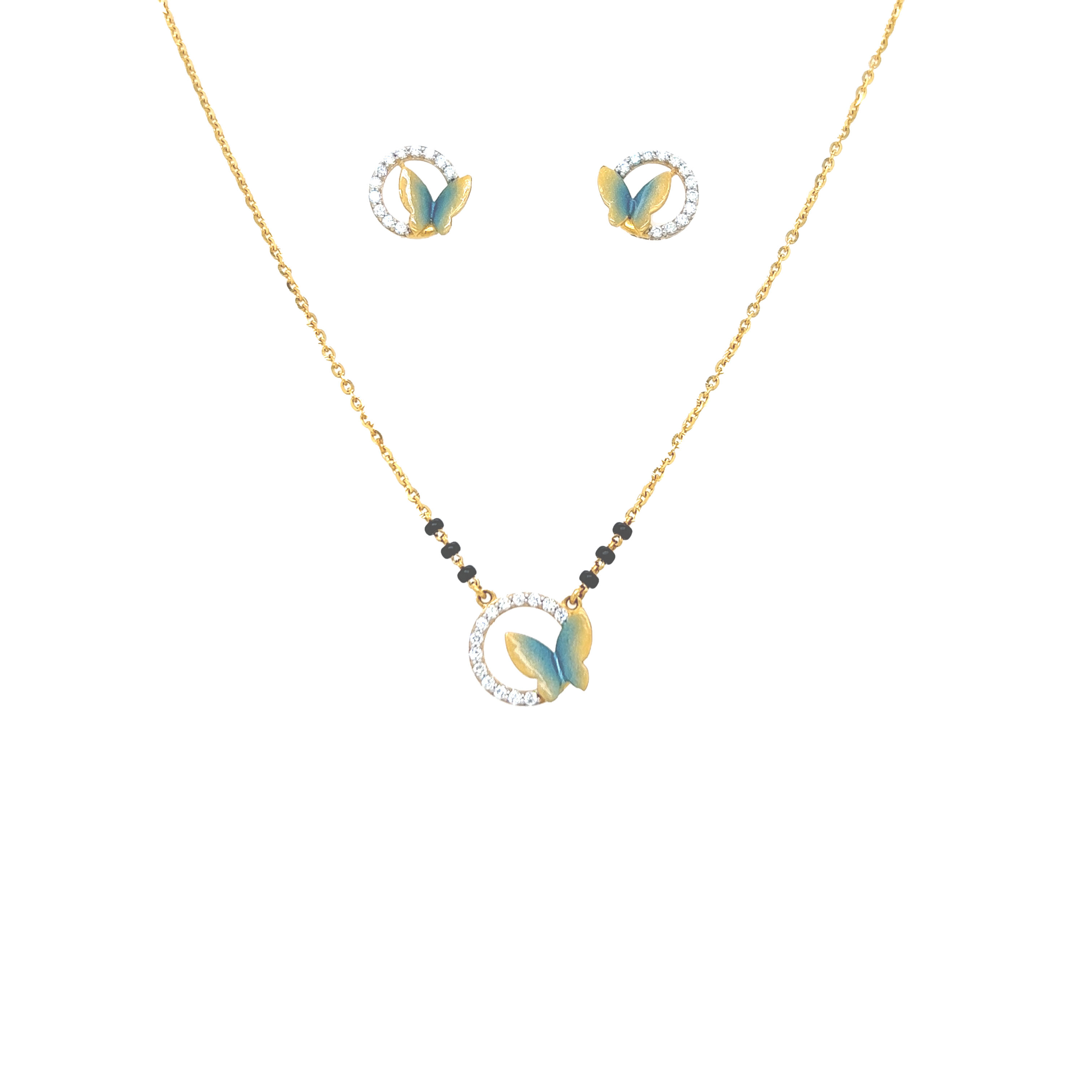 Eelegant Butterfly Gold Mangalsutra